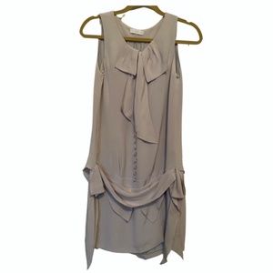 Nina Ricci silk drop waist grey dress